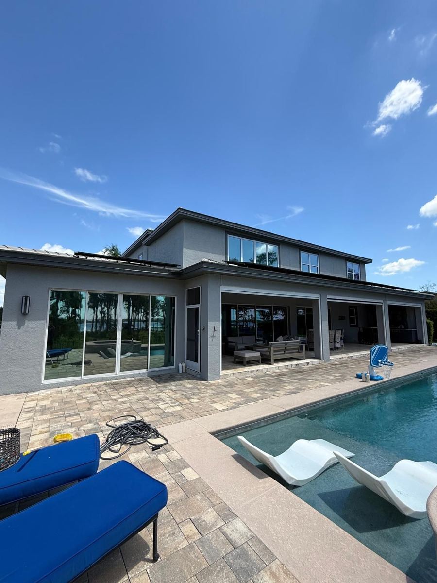 Painted pool patio and lanai exterior in Central Florida