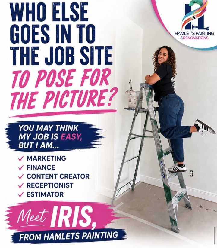 Iris Vasquez, Hamlet's wife, on a job site